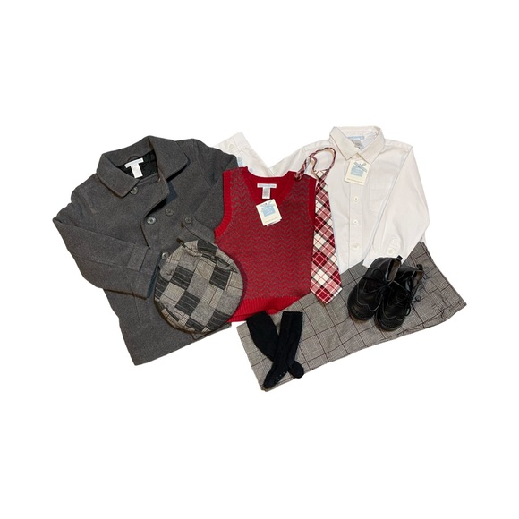 Janie and Jack Uptown Holiday Wing-Tip Boots 9 - Picture 5 of 5